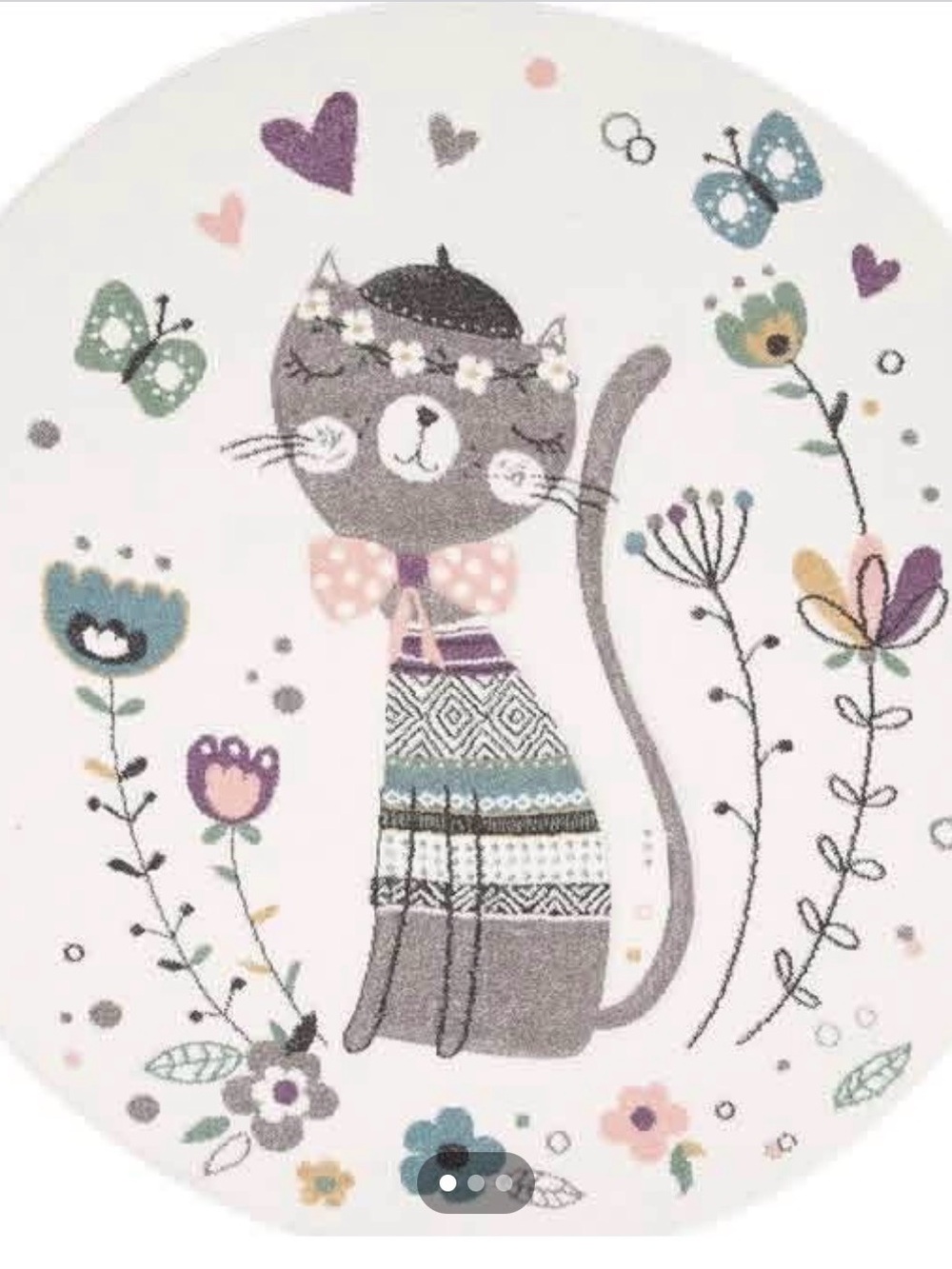 NWT! Safavieh 4’ Carousel Parisian Cat Round Area Rug. In original packaging